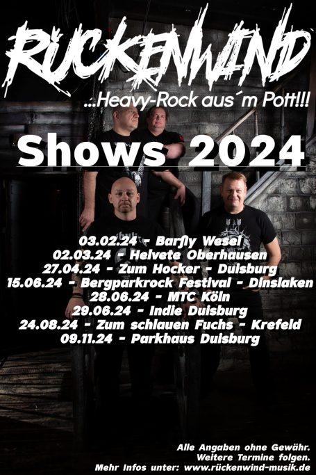 Unsere Shows 2024 Rückenwind Oberhausen