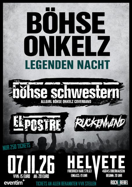 Böhse Onkelz Legenden Nacht 2026